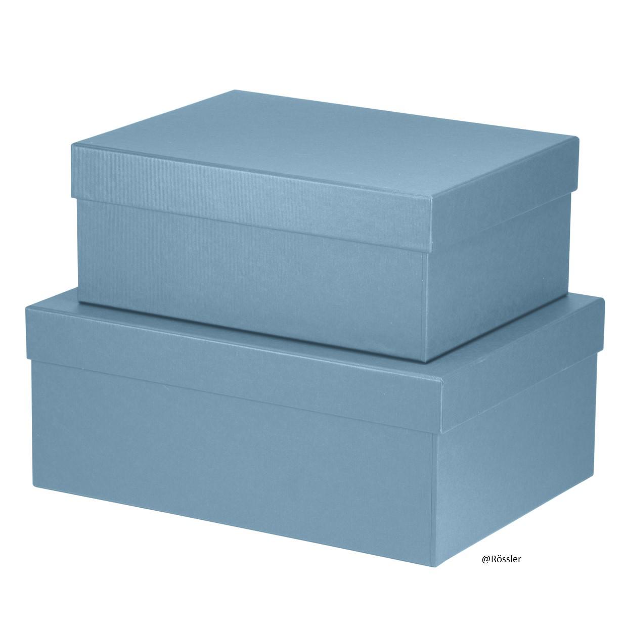 Geschenkschachteln 2er Set Denim